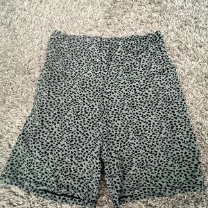 Leopard Print High-Waisted Shorts
